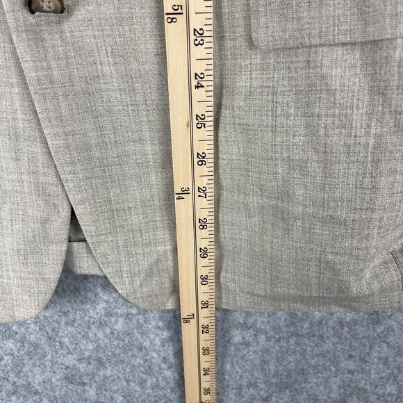 Brooks Brothers Regent Fit Blazer Sport Coat Mens 42R Beige Wool Ramie 2 Button - Picture 9 of 16